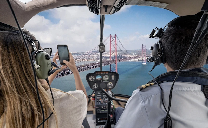 360o Lisbon SkyWalk: Old Town Walking, Yellow Tram, Helicopter Flight & Boat Trip