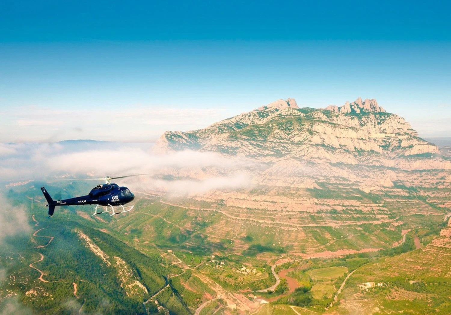 Barcelona to Montserrat: Helicopter Flight